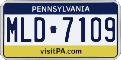 PA license plate MLD7109