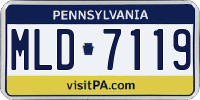 PA license plate MLD7119