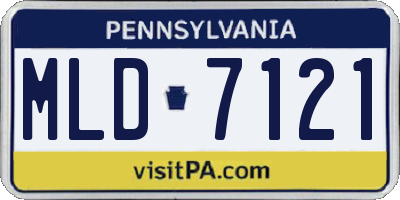 PA license plate MLD7121