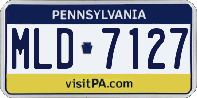 PA license plate MLD7127