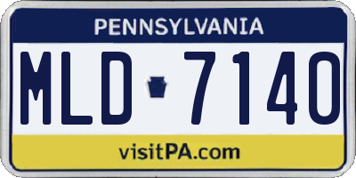 PA license plate MLD7140
