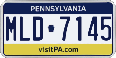 PA license plate MLD7145