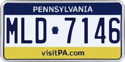 PA license plate MLD7146