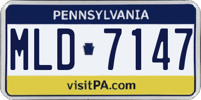PA license plate MLD7147