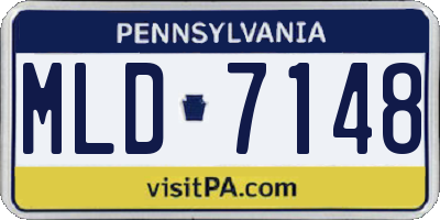 PA license plate MLD7148