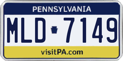 PA license plate MLD7149