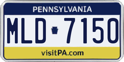 PA license plate MLD7150