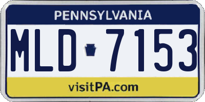 PA license plate MLD7153