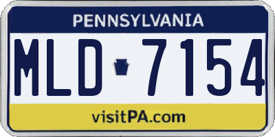 PA license plate MLD7154