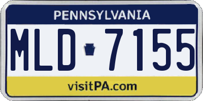 PA license plate MLD7155