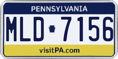 PA license plate MLD7156