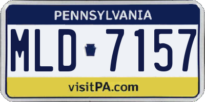PA license plate MLD7157