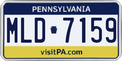 PA license plate MLD7159