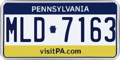 PA license plate MLD7163