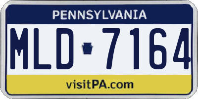 PA license plate MLD7164