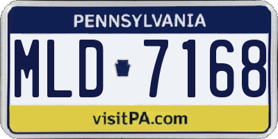 PA license plate MLD7168