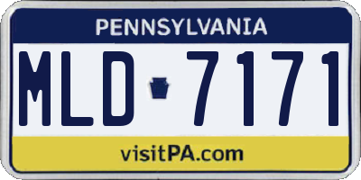 PA license plate MLD7171