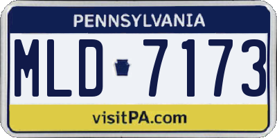 PA license plate MLD7173