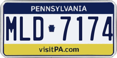 PA license plate MLD7174