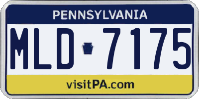 PA license plate MLD7175