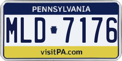 PA license plate MLD7176