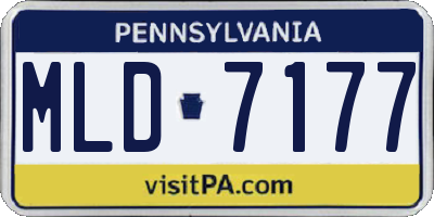 PA license plate MLD7177