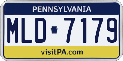 PA license plate MLD7179