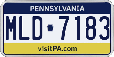 PA license plate MLD7183