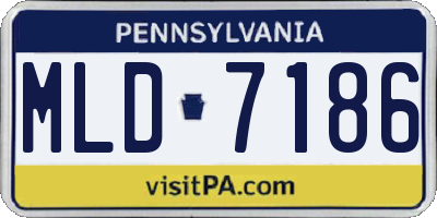 PA license plate MLD7186