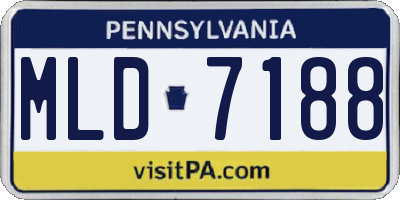 PA license plate MLD7188