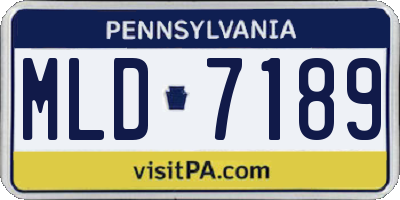 PA license plate MLD7189