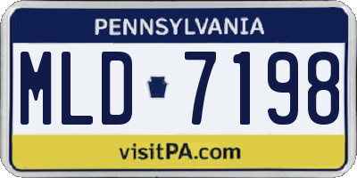 PA license plate MLD7198