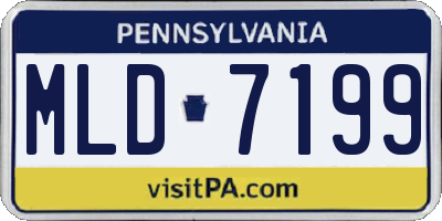PA license plate MLD7199