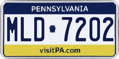 PA license plate MLD7202