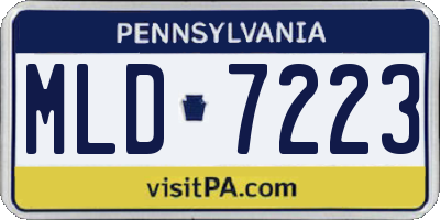 PA license plate MLD7223