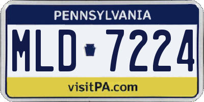 PA license plate MLD7224