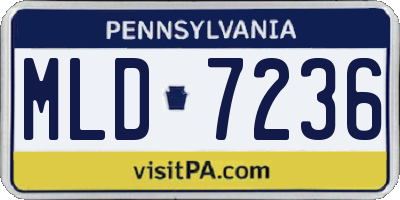PA license plate MLD7236