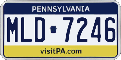 PA license plate MLD7246