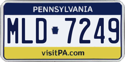 PA license plate MLD7249