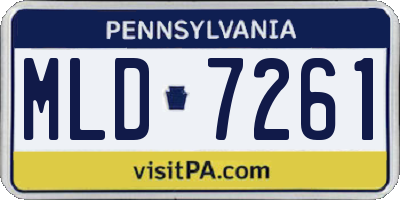 PA license plate MLD7261