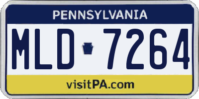 PA license plate MLD7264