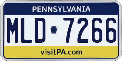PA license plate MLD7266