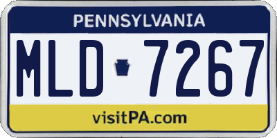 PA license plate MLD7267