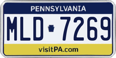 PA license plate MLD7269