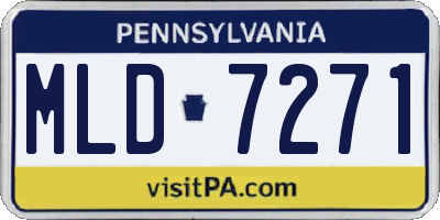 PA license plate MLD7271