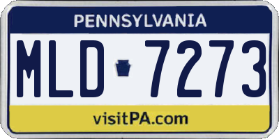 PA license plate MLD7273