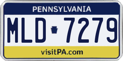 PA license plate MLD7279