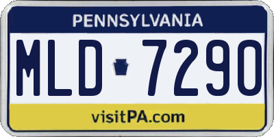 PA license plate MLD7290