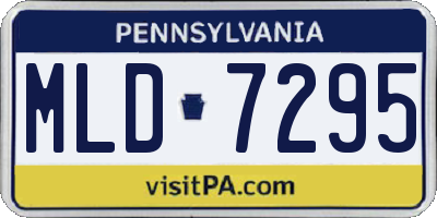 PA license plate MLD7295