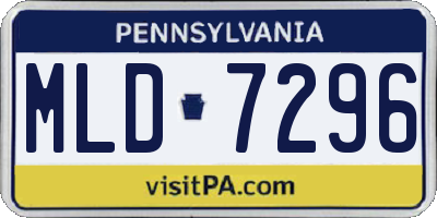 PA license plate MLD7296